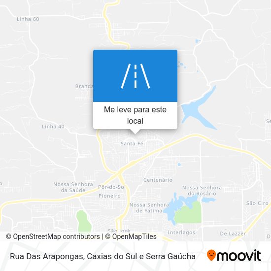 Rua Das Arapongas mapa