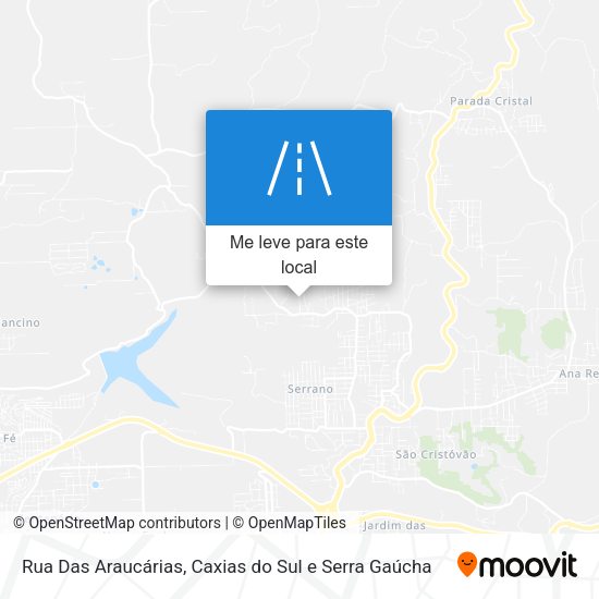 Rua Das Araucárias mapa