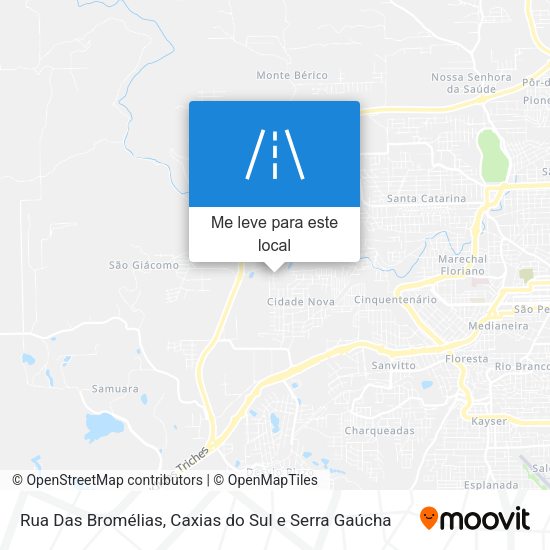 Rua Das Bromélias mapa