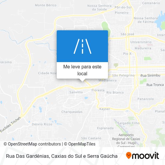 Rua Das Gardênias mapa