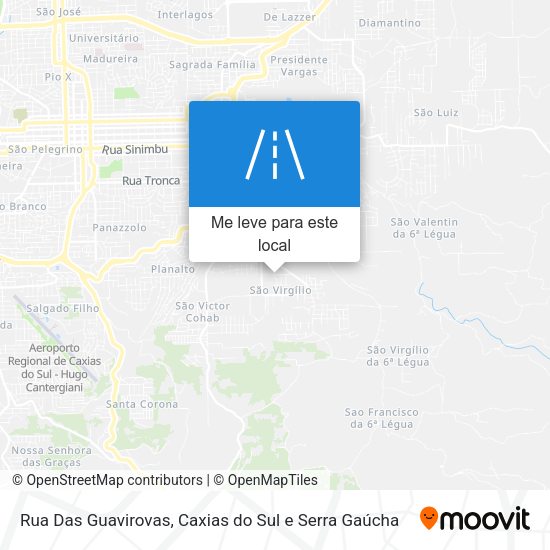 Rua Das Guavirovas mapa