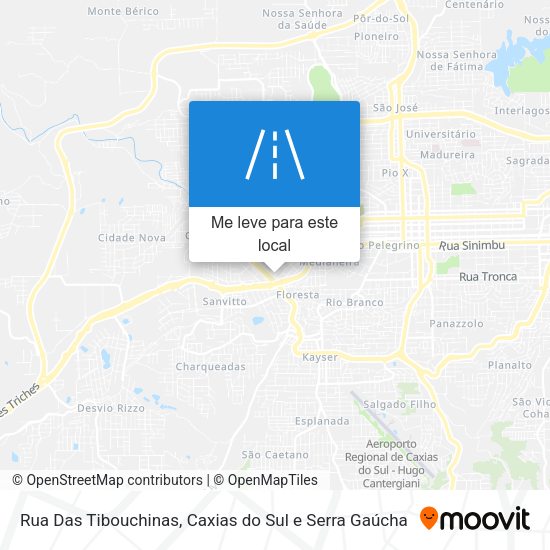 Rua Das Tibouchinas mapa