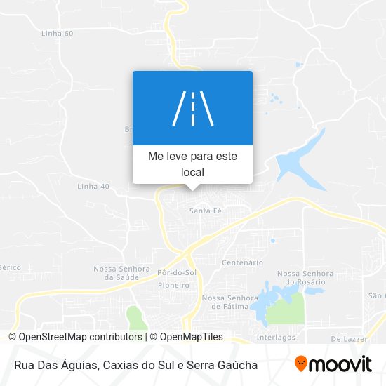 Rua Das Águias mapa