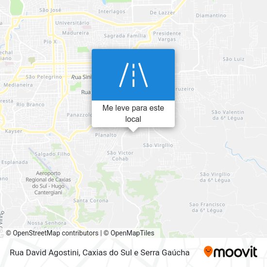 Rua David Agostini mapa