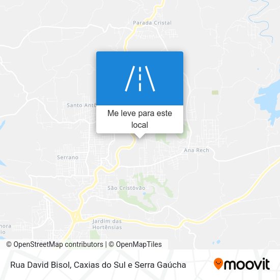 Rua David Bisol mapa