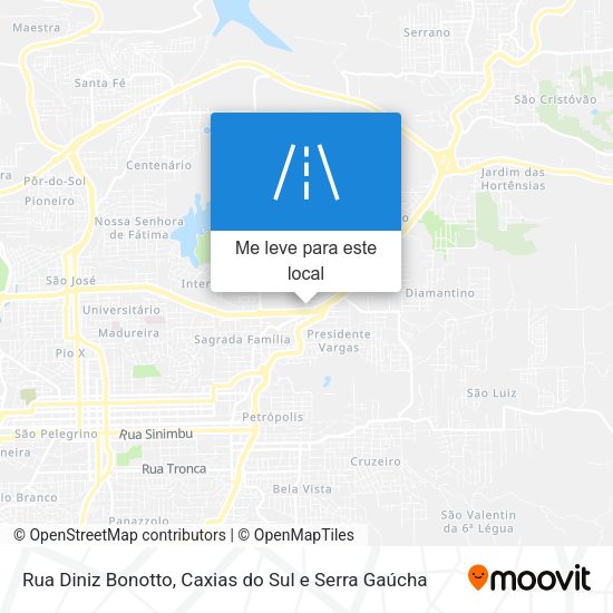 Rua Diniz Bonotto mapa
