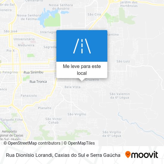 Rua Dionísio Lorandi mapa