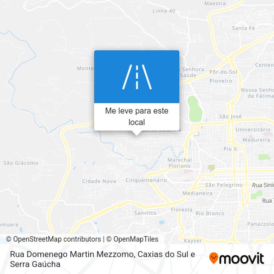 Rua Domenego Martin Mezzomo mapa