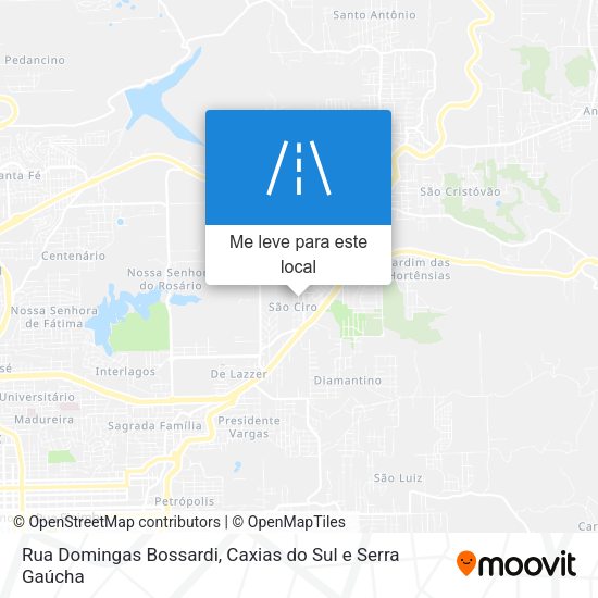 Rua Domingas Bossardi mapa