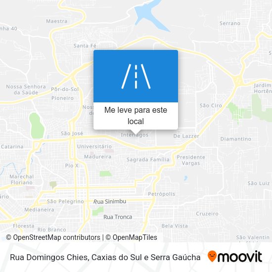 Rua Domingos Chies mapa