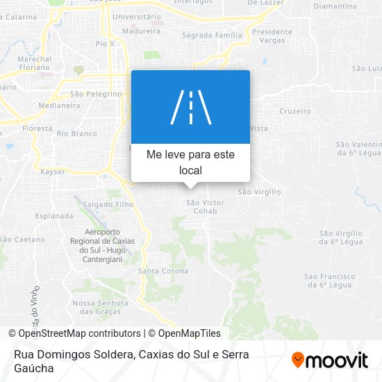 Rua Domingos Soldera mapa