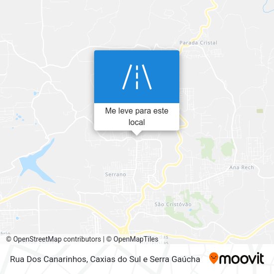 Rua Dos Canarinhos mapa