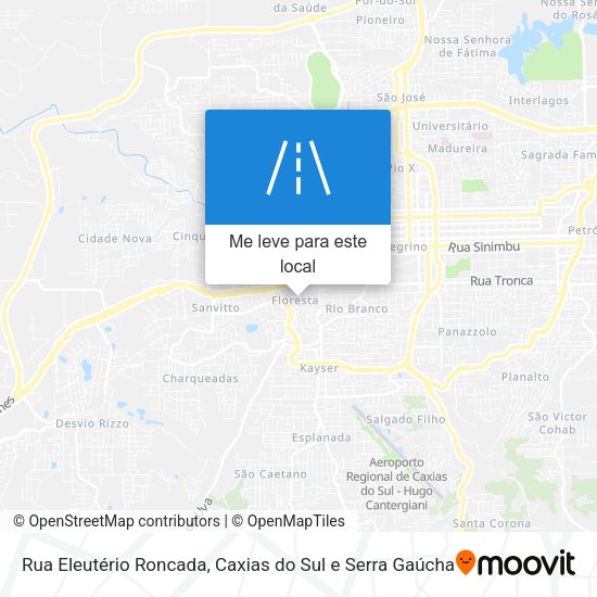 Rua Eleutério Roncada mapa