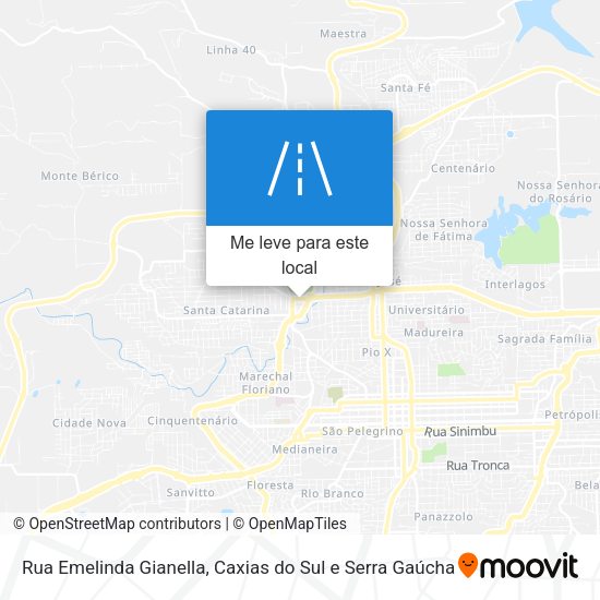 Rua Emelinda Gianella mapa