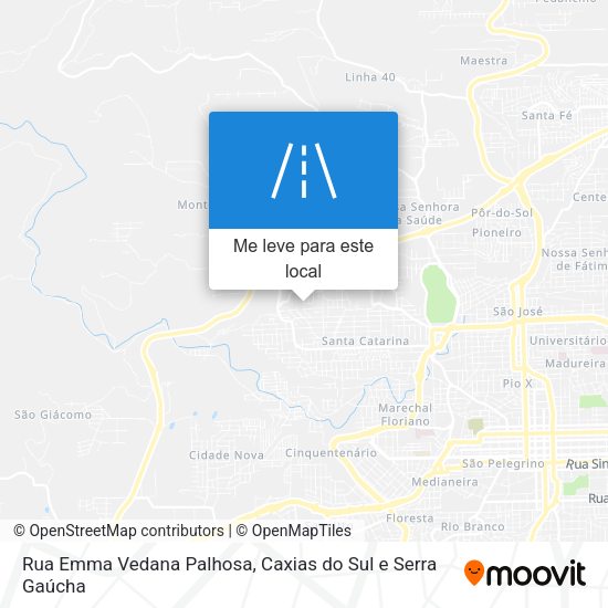 Rua Emma Vedana Palhosa mapa