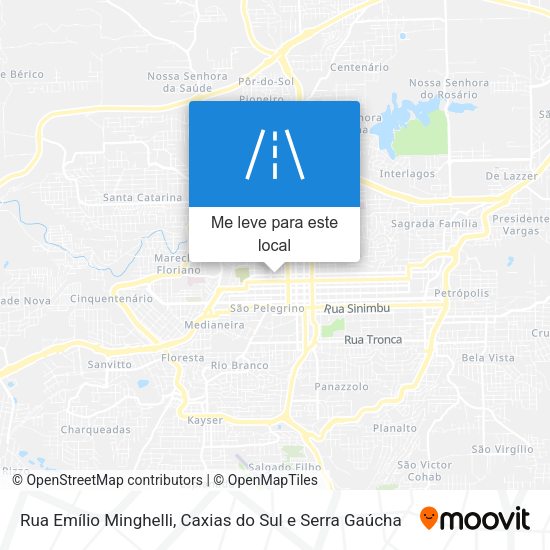 Rua Emílio Minghelli mapa