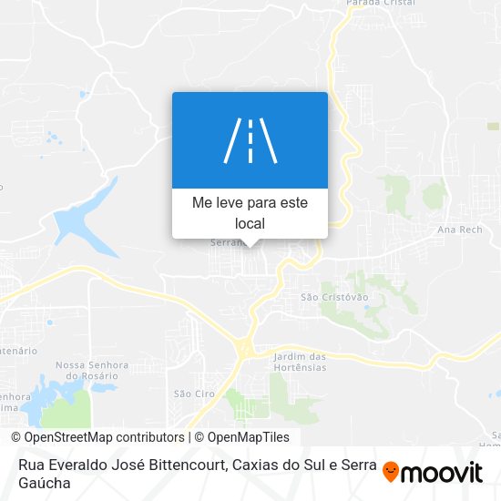 Rua Everaldo José Bittencourt mapa