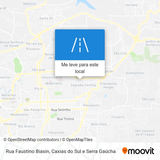 Rua Faustino Biasin mapa