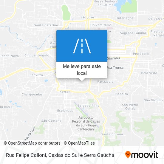 Rua Felipe Calloni mapa