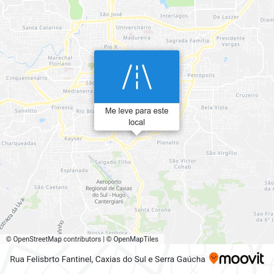 Rua Felisbrto Fantinel mapa
