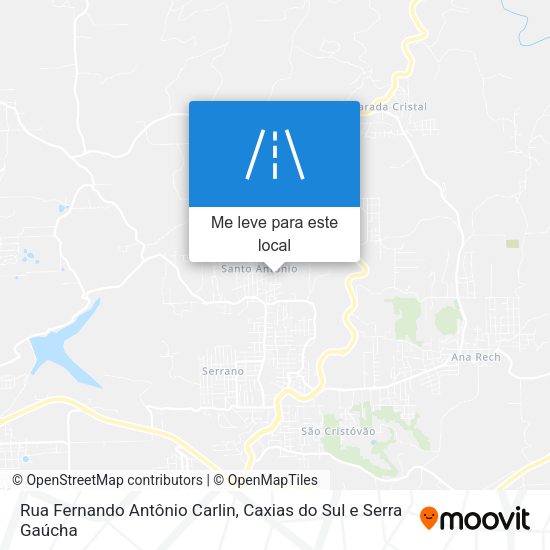 Rua Fernando Antônio Carlin mapa
