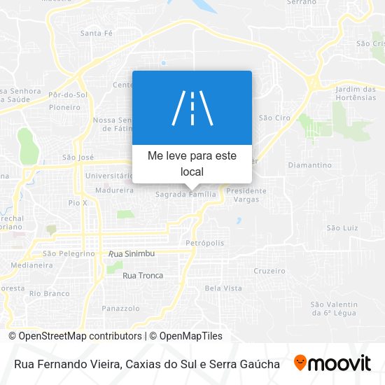 Rua Fernando Vieira mapa