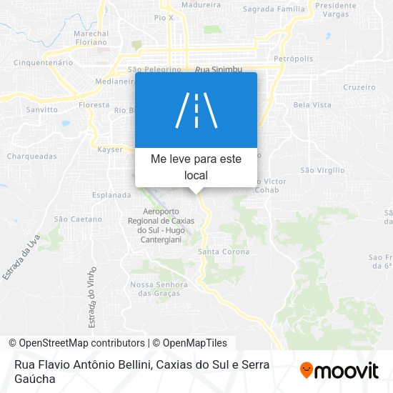 Rua Flavio Antônio Bellini mapa
