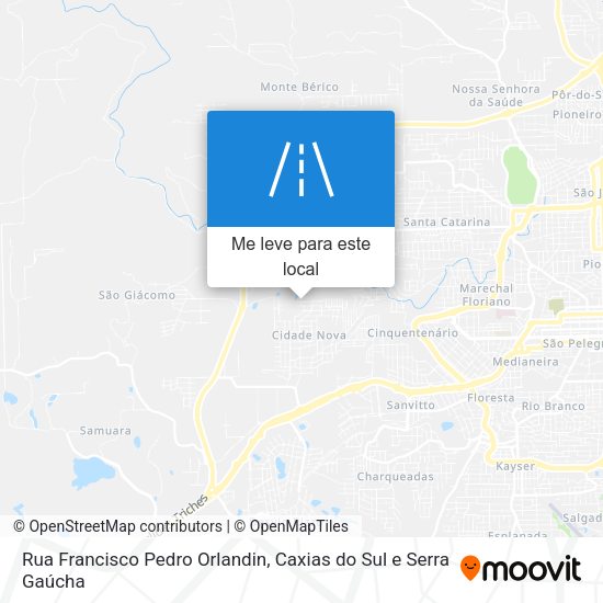 Rua Francisco Pedro Orlandin mapa