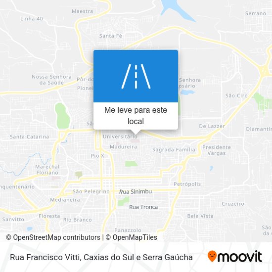 Rua Francisco Vitti mapa