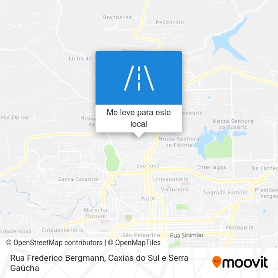 Rua Frederico Bergmann mapa