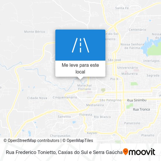 Rua Frederico Tonietto mapa