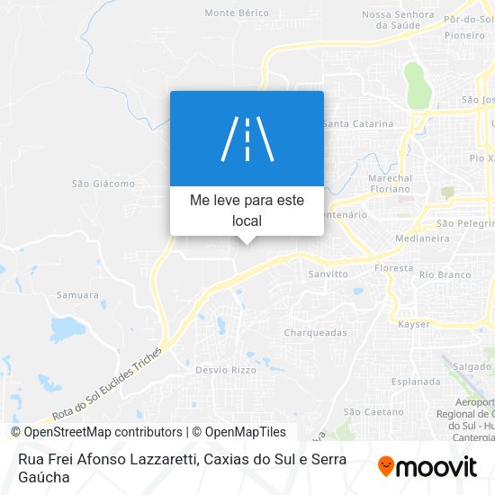 Rua Frei Afonso Lazzaretti mapa