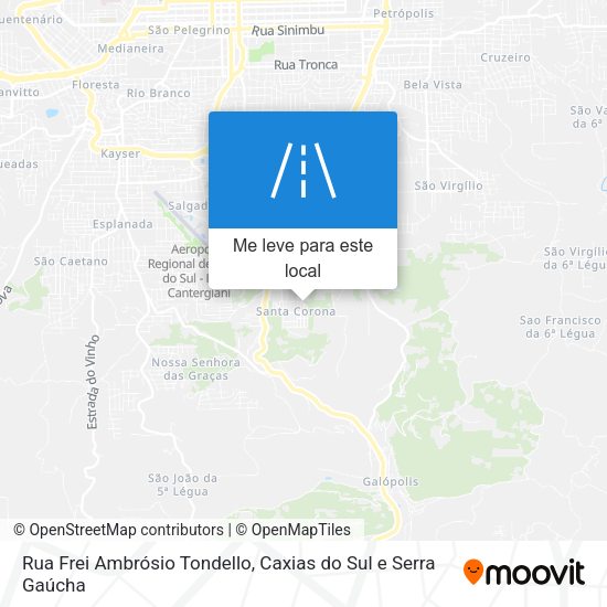 Rua Frei Ambrósio Tondello mapa
