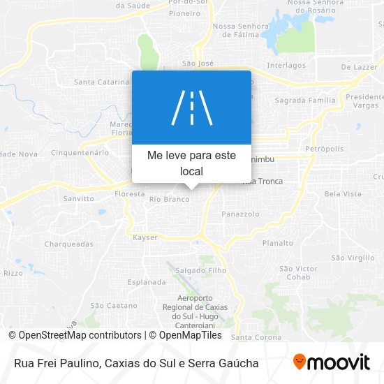 Rua Frei Paulino mapa