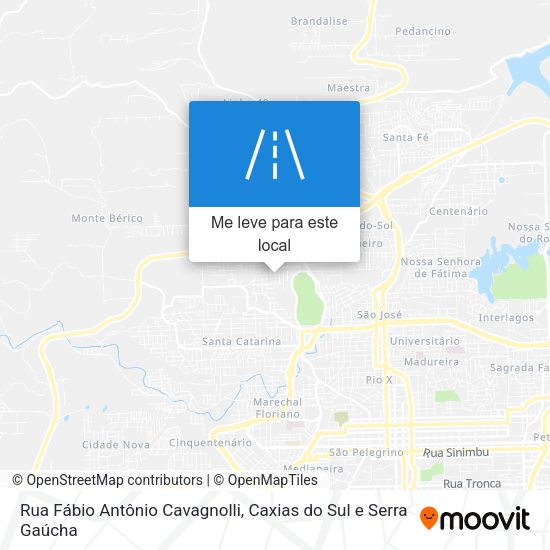 Rua Fábio Antônio Cavagnolli mapa