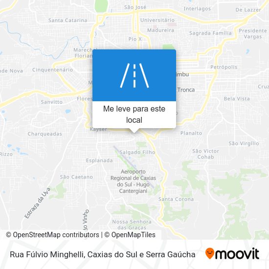 Rua Fúlvio Minghelli mapa