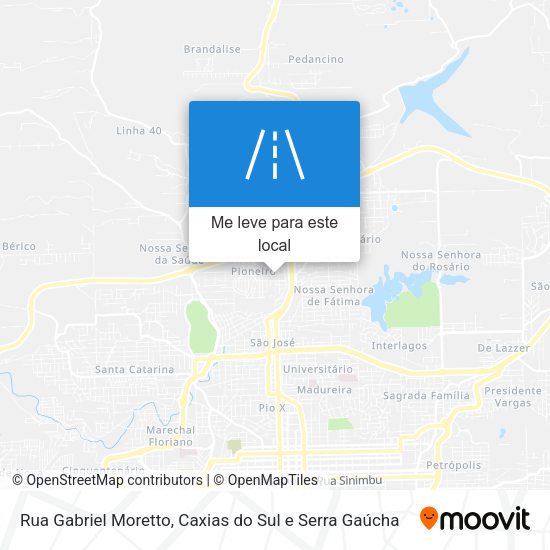 Rua Gabriel Moretto mapa