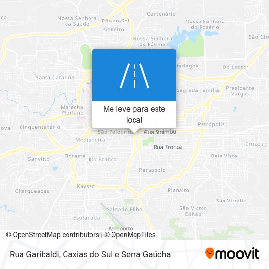 Rua Garibaldi mapa