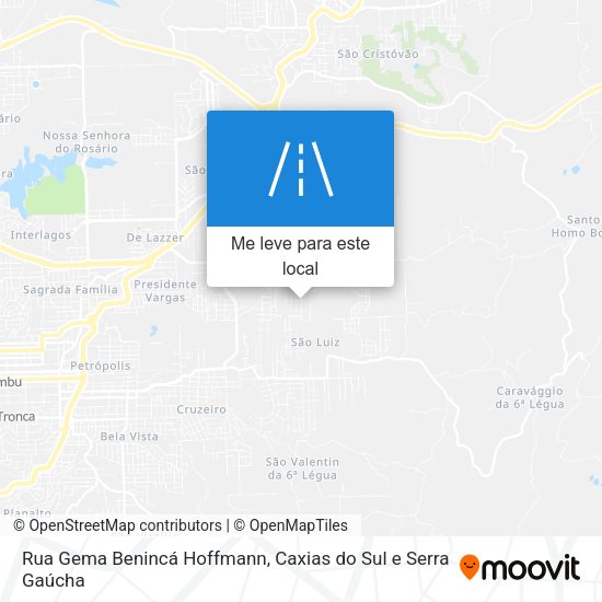 Rua Gema Benincá Hoffmann mapa