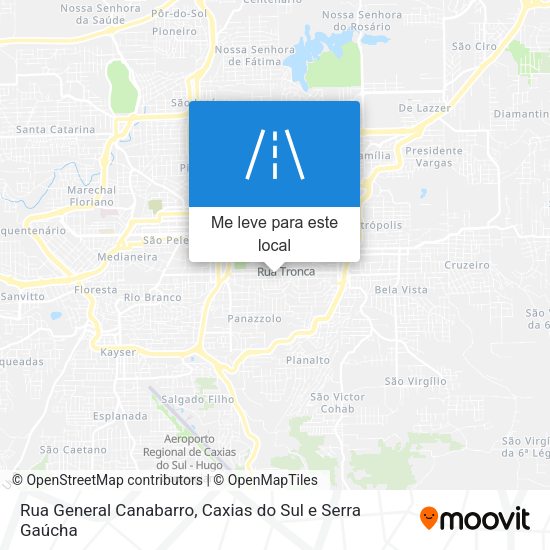 Rua General Canabarro mapa