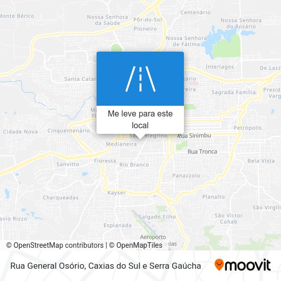 Rua General Osório mapa