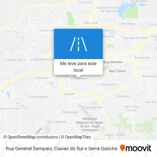 Rua General Sampaio mapa