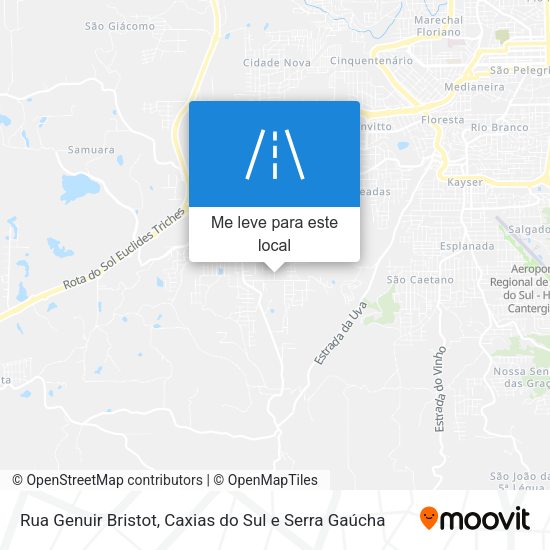 Rua Genuir Bristot mapa