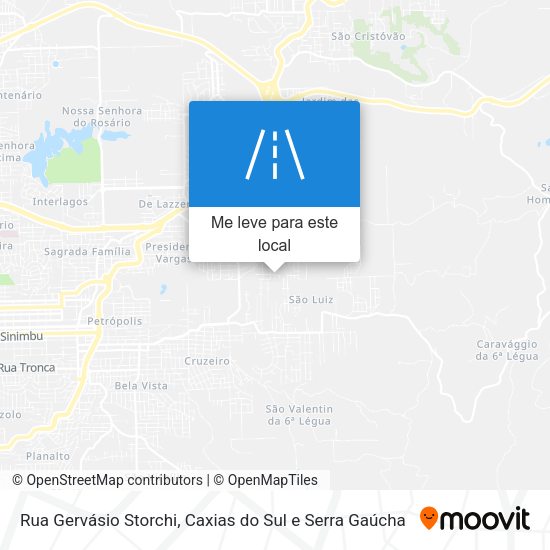 Rua Gervásio Storchi mapa