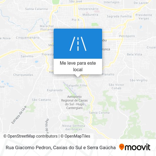 Rua Giacomo Pedron mapa