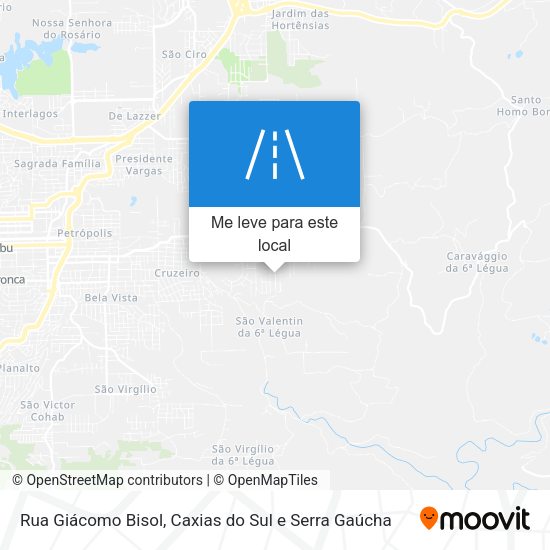 Rua Giácomo Bisol mapa