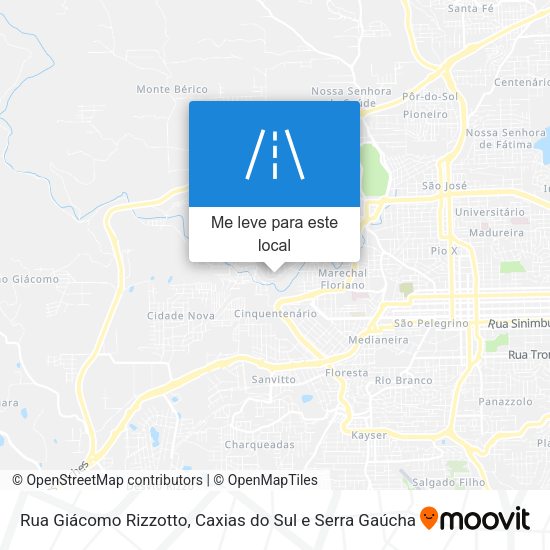 Rua Giácomo Rizzotto mapa