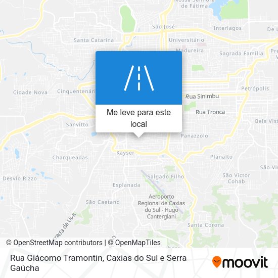 Rua Giácomo Tramontin mapa