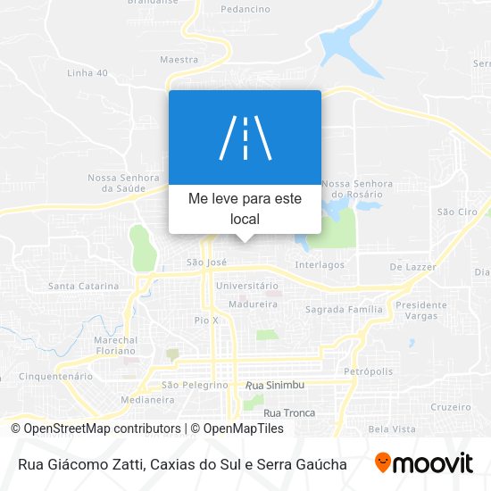 Rua Giácomo Zatti mapa