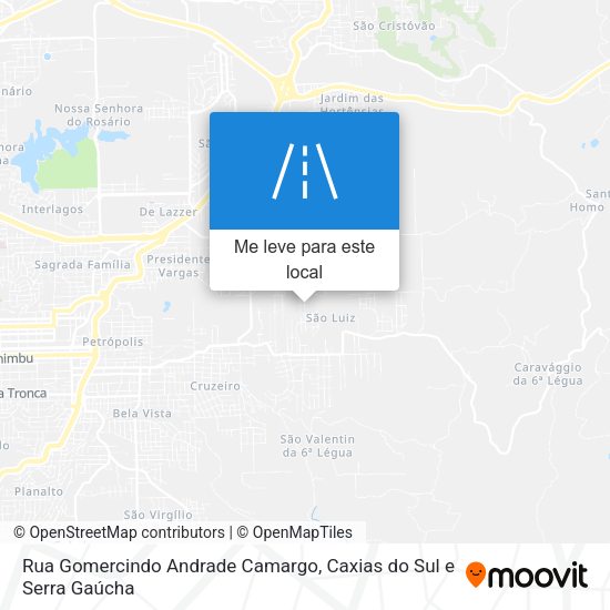 Rua Gomercindo Andrade Camargo mapa